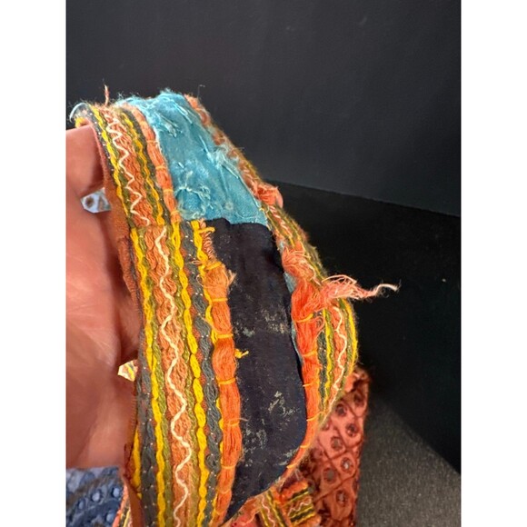 Boho Patchwork Sling Bag Embroidered Festival Tote - Picture 10 of 10